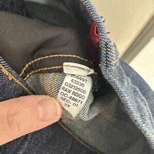 pull on raw indigo plus 2X stretch raw hem blue